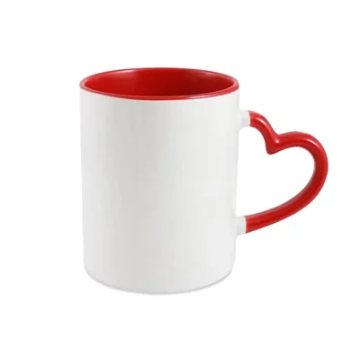 ماگ سرامیکی دسته قلبی